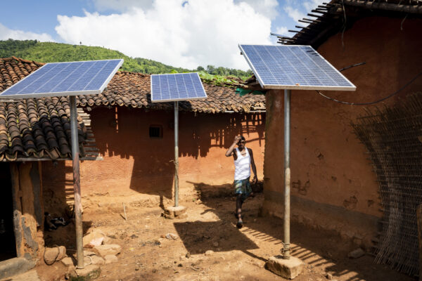 NGO photography for Lutheran World Service India Trust in Bhawanipatna, Kalahandi, Odisha, photographing solar power generation panels installed in a Kutia Kondh tribal village.